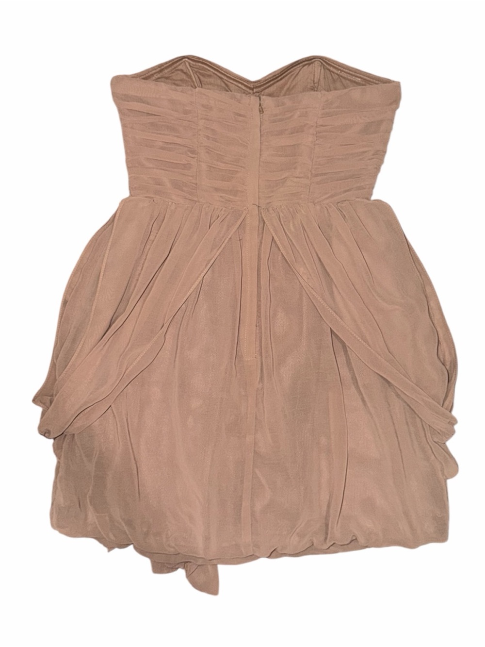 Strapless Ruched Ruffle Dress - Picture 4 of 5
